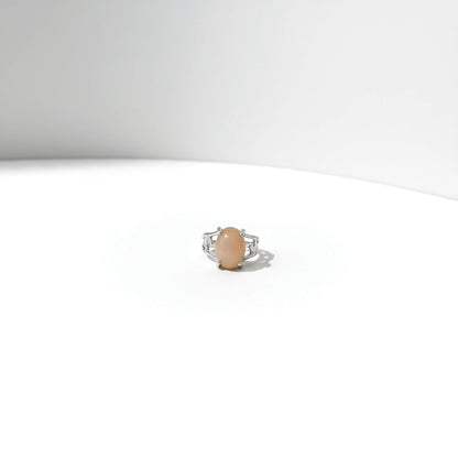 Oval Stone Silver Ring  | Elegant Rings