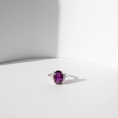 Oval Stone Silver Ring  | Elegant Rings