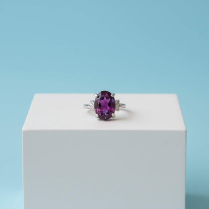 Oval Stone Silver Ring  | Elegant Rings