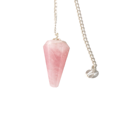 Rose Quartz Pendulum 6 Facet & Bead - 3 Pack