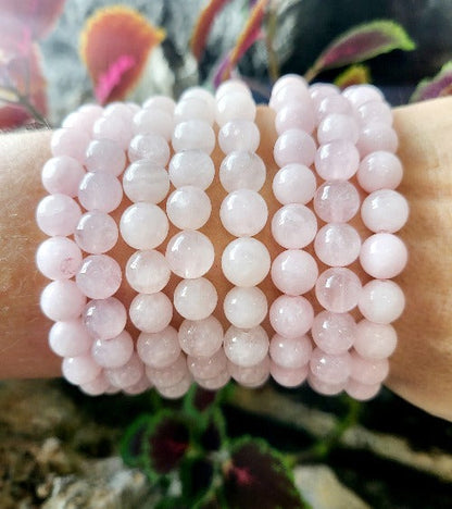 Rose Quartz Gemstone Bead Bracelet | The Stone of Love