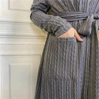 Cardigan à bords arrondis en maille Arabe, Veste longue
