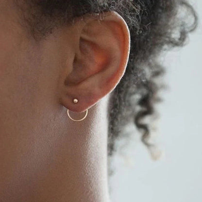 Round Metal Back Earrings