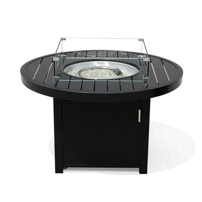 Aluminum Propane 42" Round Outdoor Fire Pit Table