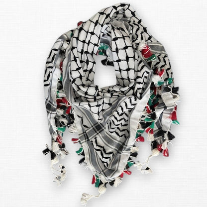 Classic Kufiya (Keffiyeh) | Hand-Tied Flag Tassels – Made in Jordan