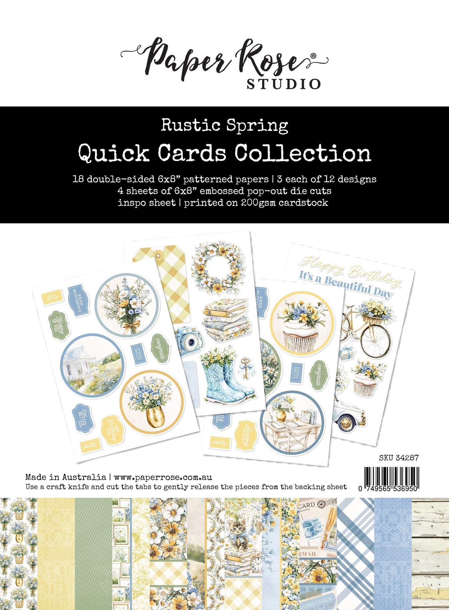 Kit de cartes rapides Printemps rustique 34287