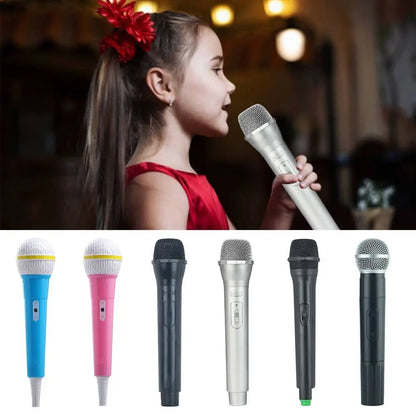 Microphone d'entraînement de fête, accessoire de microphone, jouet de simulation de discours, faux microphone, accessoire de costume de scène, microphone de karaoké pour enfants