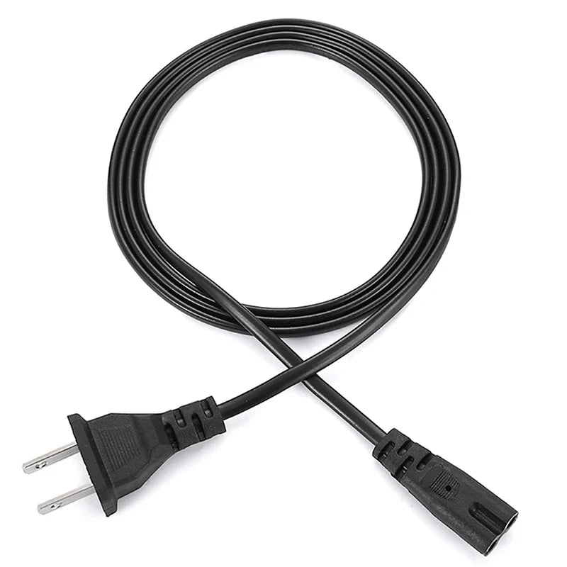 EU Power Cable 2pin IEC C7 US Power Extension Cord For Dell Laptop Charger Epson Printer Radio Speaker PS4