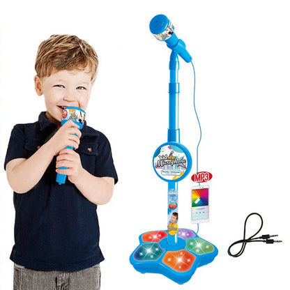 Musical Microphone Speaker With Popular Song Music Instrument Toys Brain-Training Educational Toy Birthday Gift for Girl Boy