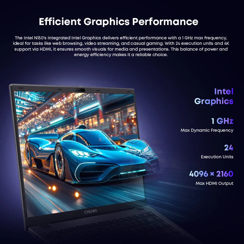 CHUWI GemiBook XPro 14.1 Inch Laptop Intel 12th N150 16GB DDR5 512GB SSD Windows 11 1920*1080 16:9 Screen WiFi 6 BT5.2 38Wh