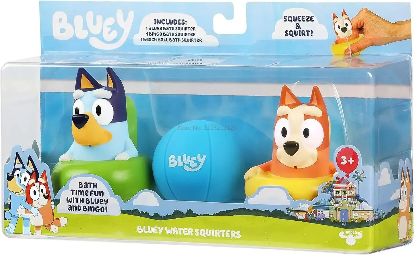 Moose Bluey Children Bath Doll Toys Cartoon Dog Water Gun Multiple Color Options For Children'S Gifts Children'S Companion Toys