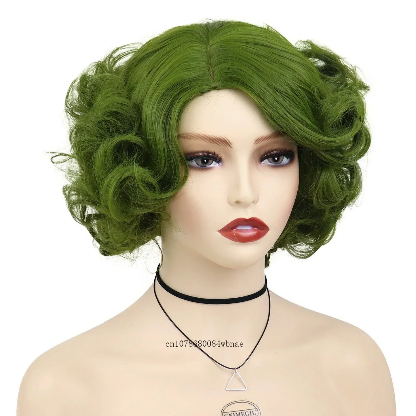 Synthetic Hair Pink Short Curly Wig for Women Big Wavy 80s Cosplay Wigs Halloween Costume Harajuku Anime Wig Natural Looking