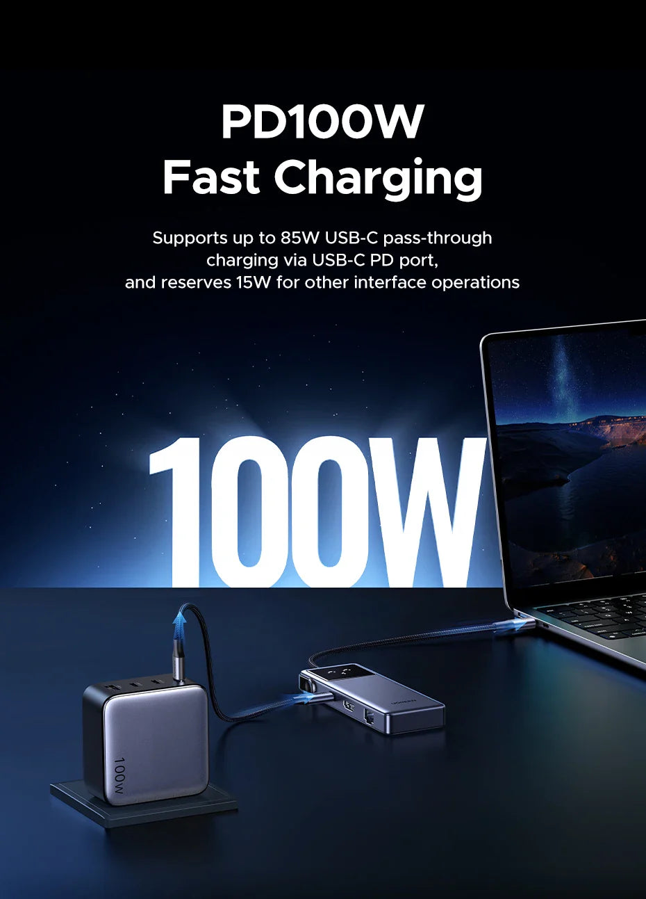 UGREEN Uno 7-in-1 USB HUB Type-C to 4K60Hz HDMI USB3.0 5Gbps RJ45 1000Mbps for MacBook Laptop Accessories Docking Station