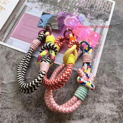 Cell Phone Wrist Strap With Patch Bracelet Telephone Lanyard Small Fresh Smartphone Strap Bag Cellular Pendant Premium Keychain
