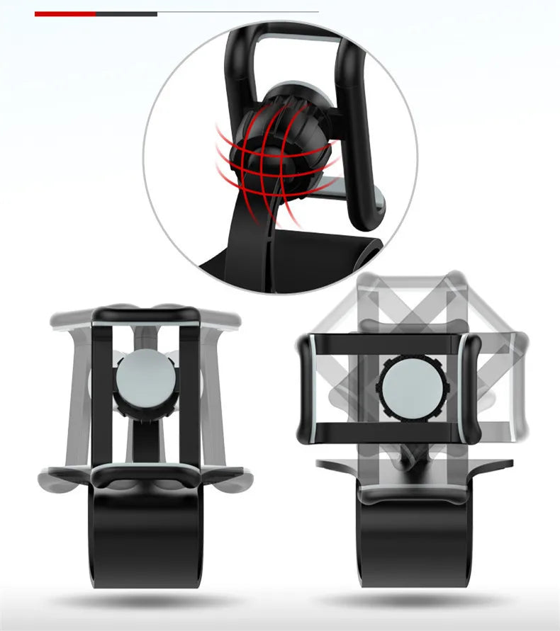 Support de téléphone de voiture rotatif à 360 degrés, Support universel pour téléphone portable, Support de tableau de bord pour poignée automatique, Support fixe pour téléphone portable