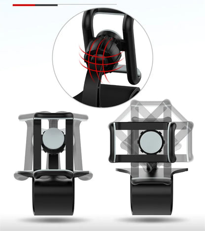Support de téléphone de voiture rotatif à 360 degrés, Support universel pour téléphone portable, Support de tableau de bord pour poignée automatique, Support fixe pour téléphone portable