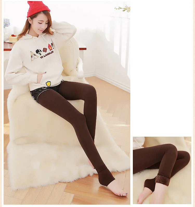 Legging taille haute élastique en velours pour femme, collant chaud, épais, en molleton, décontracté, résistant, slim, Sexy