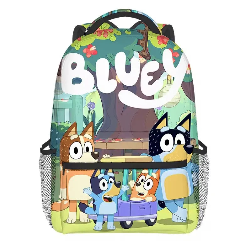 2024 New Bluey Animation Peripheral Children'S Outdoor Storage Bag Printed Backpack School Student Large Capacity Travel Bag
