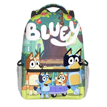 2024 New Bluey Animation Peripheral Children'S Outdoor Storage Bag Printed Backpack School Student Large Capacity Travel Bag
