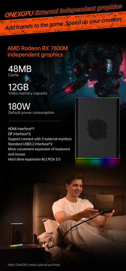 OneXPlayer G1 Gaming Laptop AMD Ryzen AI 9 HX 370 & Intel Core Ultra 7 255H Portable 8.8 Inch 144Hz Dual-Mode Keyboard Computer