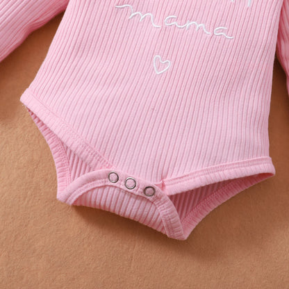 Ensemble de vêtements rose pour bébé fille 0-18 mois, tenue printemps et automne, body manches longues + pantalon floral + bandeau, 3 pièces, tenues de mode pour tout-petits
