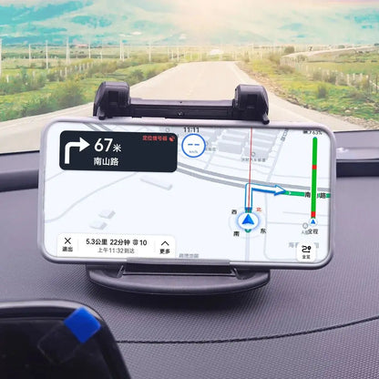 Cell Phone Holder For Car, Upgraded 360° Rotatable Phone Mount For Dashboard, Horizontal & Vertical Viewing Friendly Phone