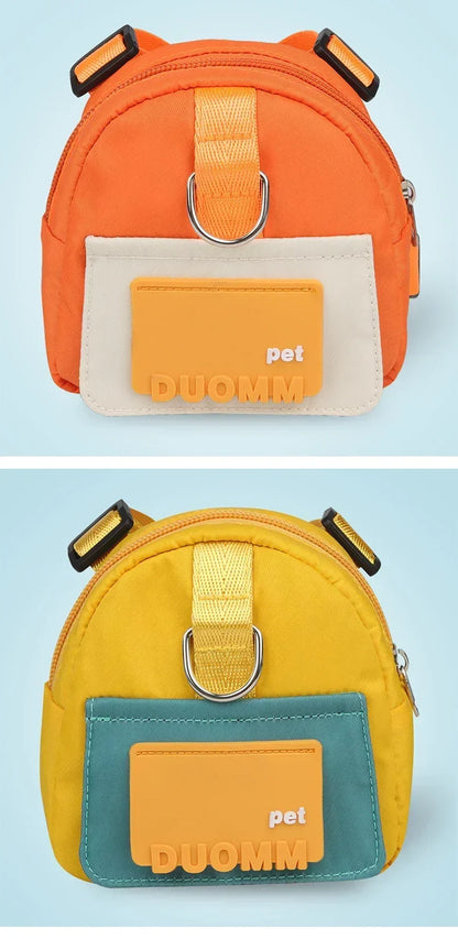Sac à dos portable pour animaux de compagnie avec collier SFP, sacs à crottes, sacs de récompense, voyage en plein air, entraînement de chien, friandises pour chiots, poudres anale.