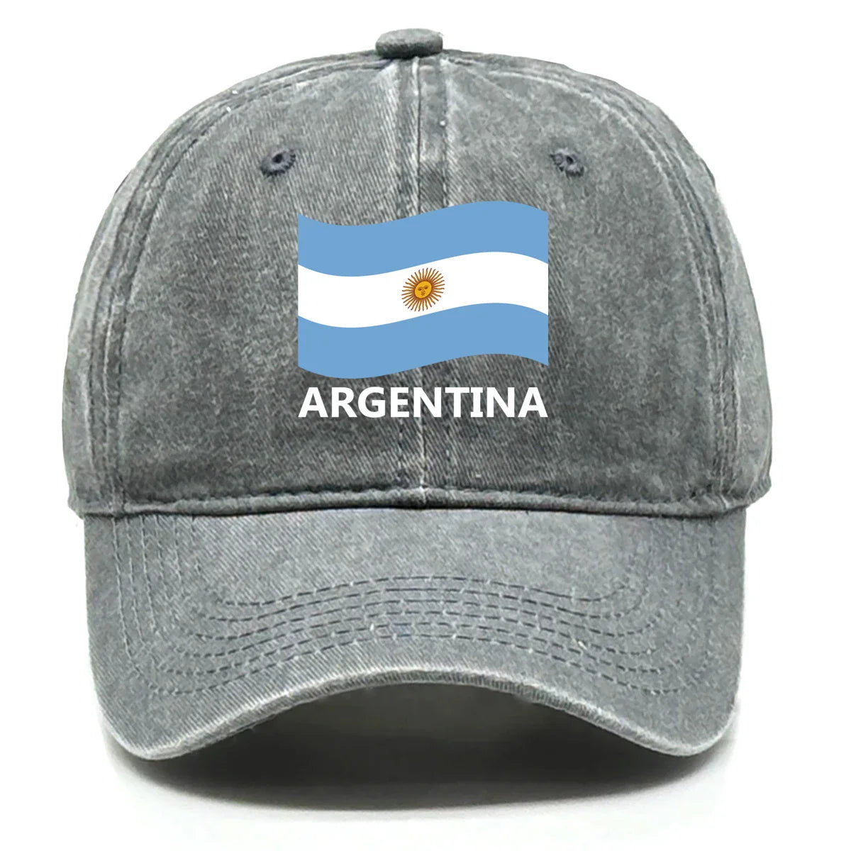 Flag Of Argentina Cowboy Hat Outdoor Casual Cotton Solid Color Adjustable Strap Baseball Cap Men Hat Sun Protect