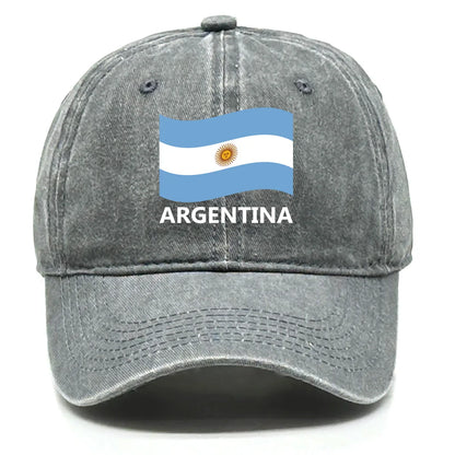 Flag Of Argentina Cowboy Hat Outdoor Casual Cotton Solid Color Adjustable Strap Baseball Cap Men Hat Sun Protect