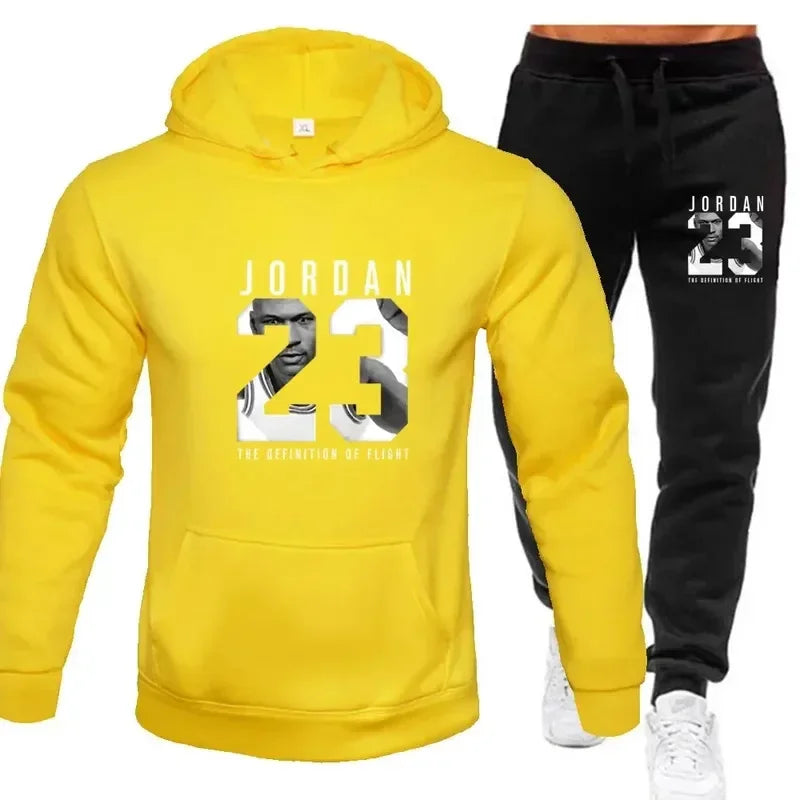 Le sweat-shirt à capuche est un ensemble pour hommes pour le printemps 2025 et un ensemble pour femmes pour les vêtements de sport pour femmes avec un sweat à capuche et un pantalon de survêtement