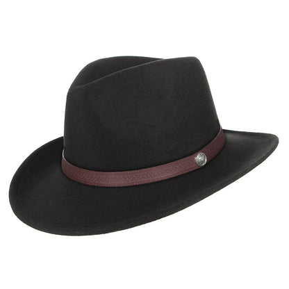 Western Cowboy Hat for Men and Women, Wide Brim Fedora Jazz Hats, Cowgirl Hat with Belt, Autumn and Winter