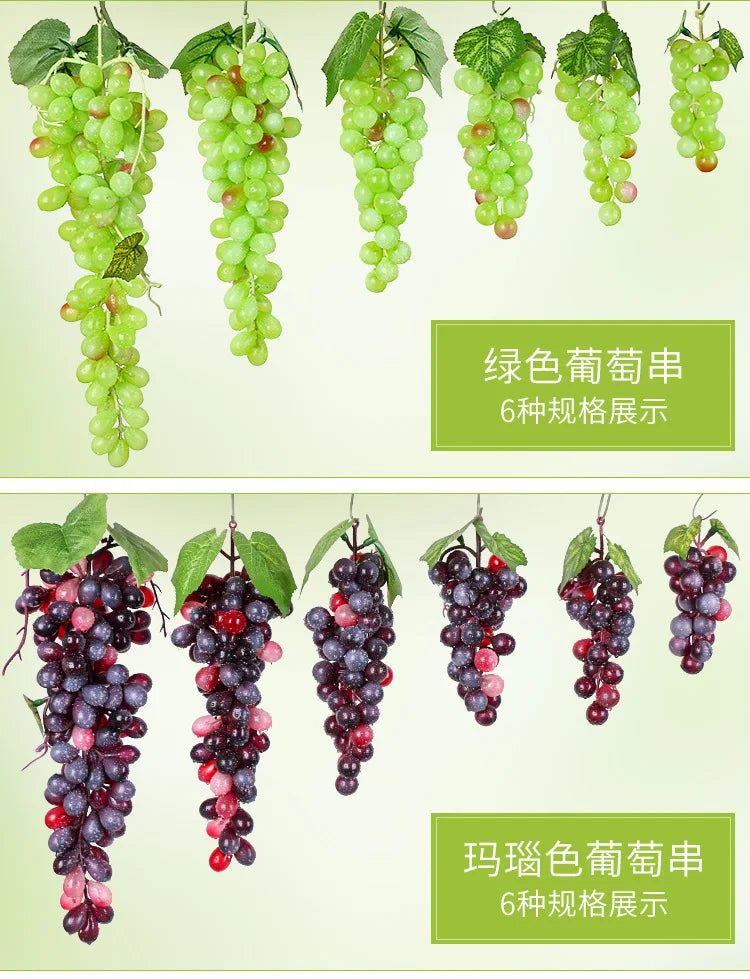 5PCS 12/18/24/36/60/85/100 Heads Artificial Grapes Christmas Halloween Wedding Party Home Garden Hanging Decoration Fake Fruits