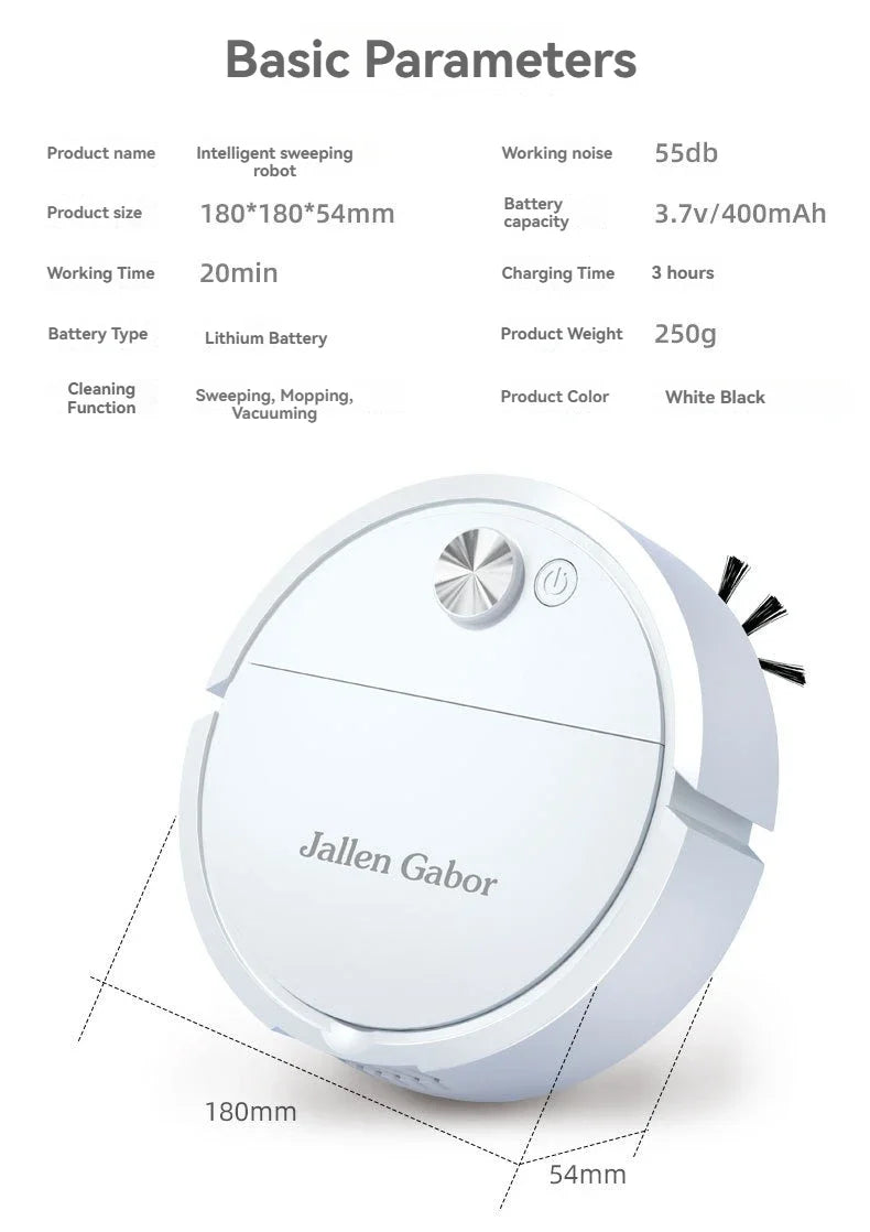Mini smart sweeping robot 3-in-1, lazy cleaning machine, professional home cleaning equipment