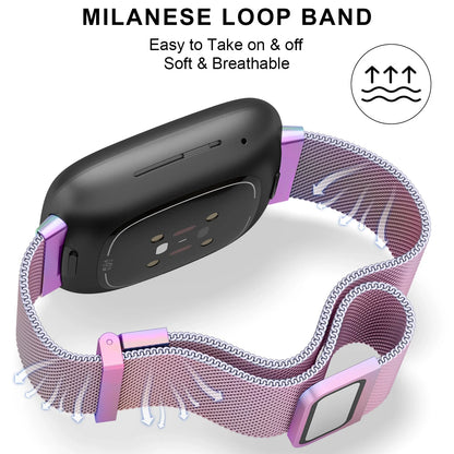 Metal Magnetic Strap For Fitbit Versa 3 4 Watchband Bracelet Wristband For Fitbit Versa Sense/sense 2 Milanese Replacement Strap