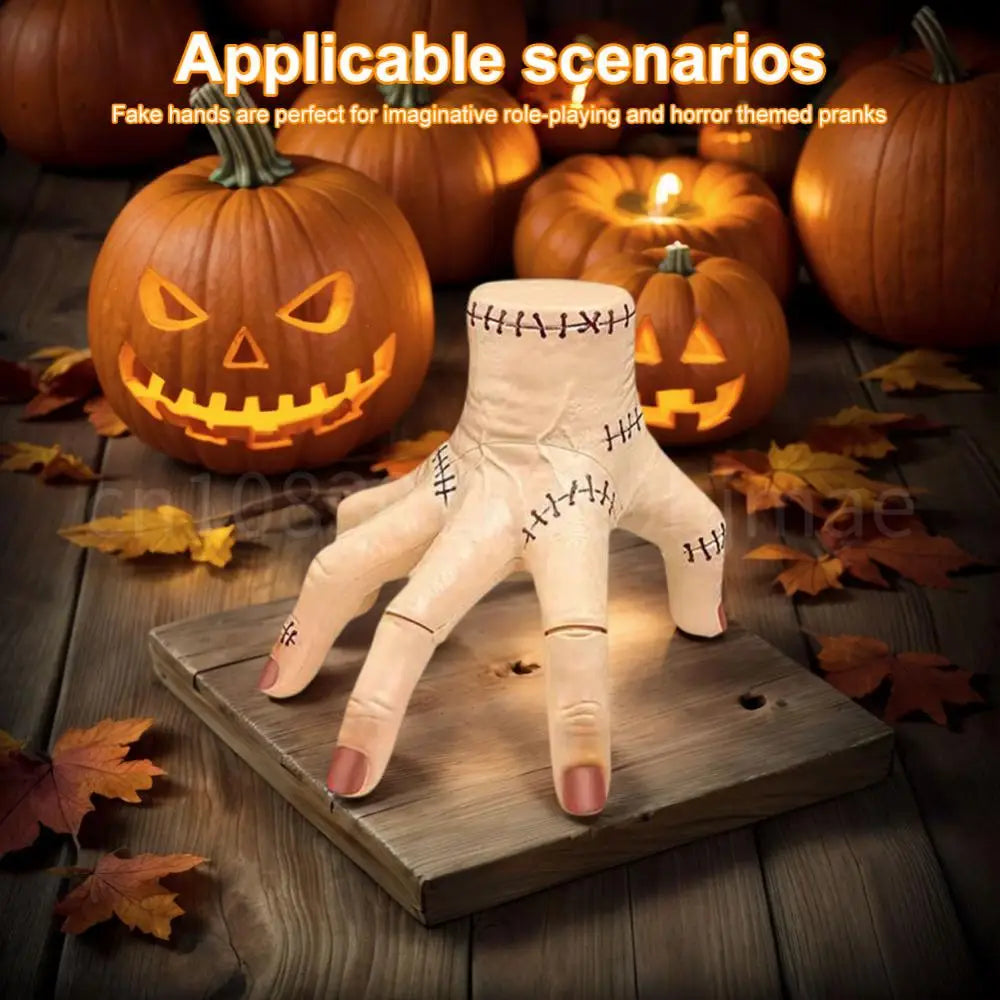 Main de la Chose pour Halloween, avec lumière électrique, rampant, figurine de cosplay d'horreur, accessoires de décoration pour maison et bureau