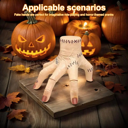 Main de la Chose pour Halloween, avec lumière électrique, rampant, figurine de cosplay d'horreur, accessoires de décoration pour maison et bureau