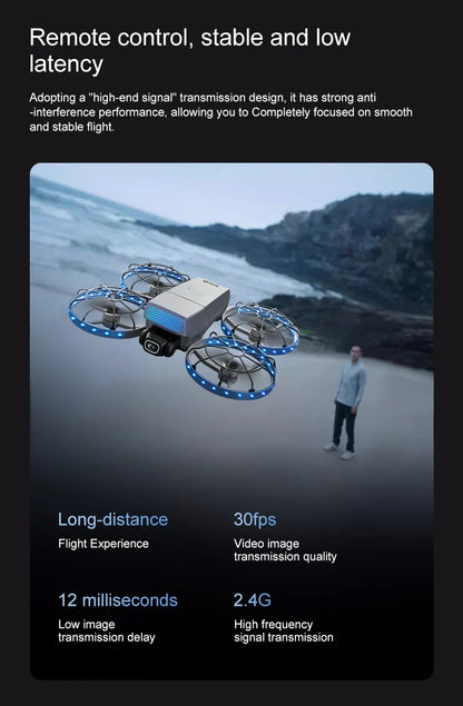 Drones 4k professionnel 10km flux optique sans brosse pliant double miroir photographie aérienne professionnelle avec drone à cardan servo