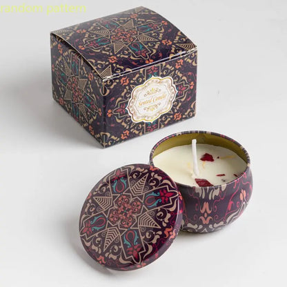 Bougies parfumées Osmanthus Gardenia avec pétales, petites bougies parfumées romantiques pour cadeaux d'anniversaire de filles, aromathérapie pour la maison
