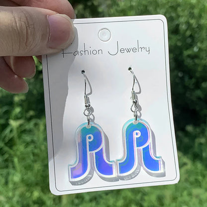 Boucles d'oreilles en acrylique faites à la main pour femmes et filles, chapeau de cow-girl occidental, bijoux de campagne à paillettes, cadeaux sympas