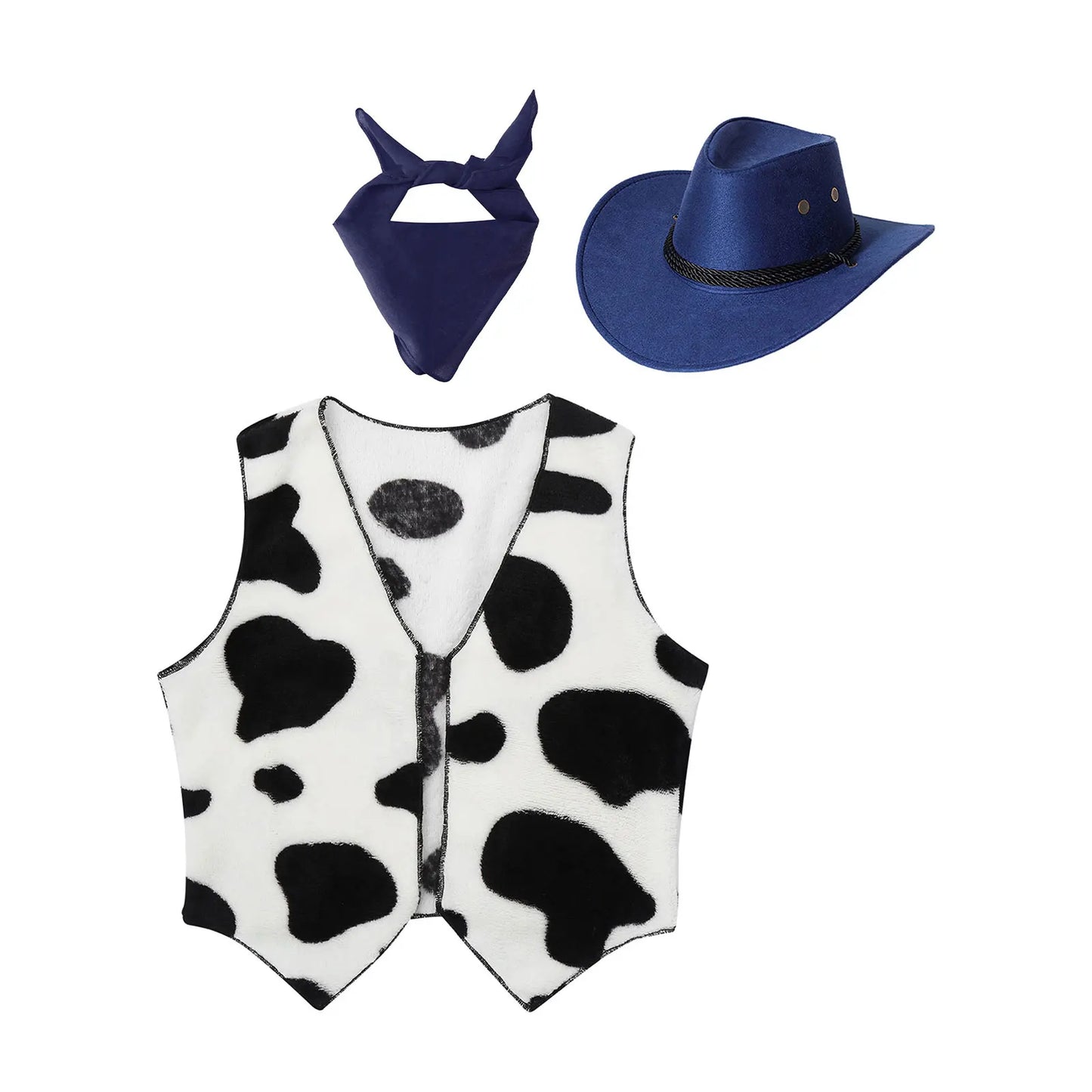 Costumes de Cowboy Western pour Enfants, Tenue de Cowboy pour Bol et Garçons, Chaps Pantalon avec Glaand Bandana Chapeau, Cowgirls fur s Up, ixd'Halloween