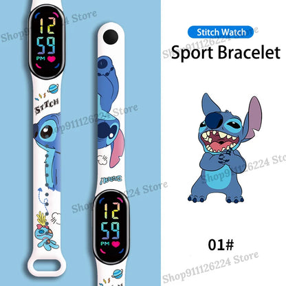 Montres Stitch pour enfants, filles, étanche, sport, écran tactile, pour femmes, horloge numérique étanche, bracelet, cadeaux exquis
