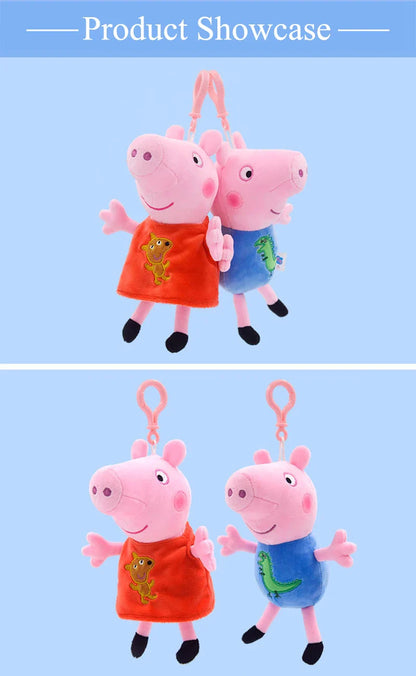 19CM Peppa Pig George Papa Maman Qualité Meilleure Vente Dessin Animé Enfant Peluche Poupée Cadeau Jouet Cochons Maison Décoration Chambre Enfant