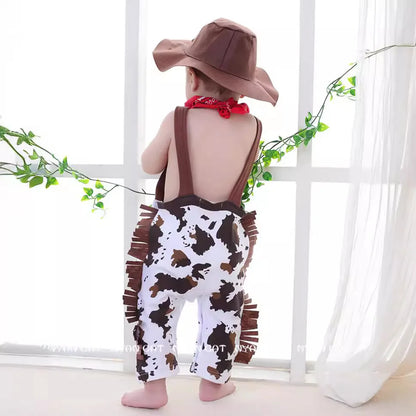 Barboteuses Costume de Cowboy pour Bébés Garçons Tout-Petits Nourrissons Halloween Noël Fête d'Anniversaire Cosplay Déguisement