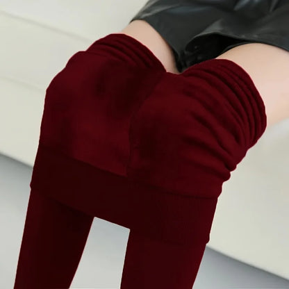 Leggings d'hiver femmes épais velours chaud Leggings femmes Stretch taille haute prévenir le froid Super chaud pantalon