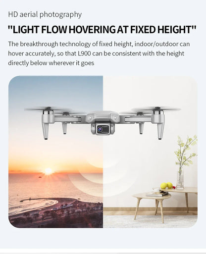 Drone L900 Pro 4K professionnel 5G GPS HD double caméra photographie sans balais pliable quadrirotor RC distance 1.2KM drones jouets