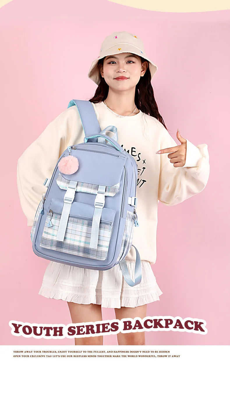 2024 New Bluey Boys And Girls High School Backpack Large Outdoor Leisure Practical Bag Cartoon Animation Bag Children's Gift