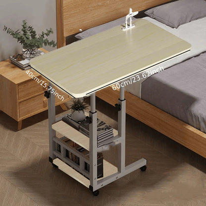 Table de chevet roulante multifonctionnelle à roulettes, table mobile réglable en hauteur, table de chevet pour dortoir, salon, gain de place