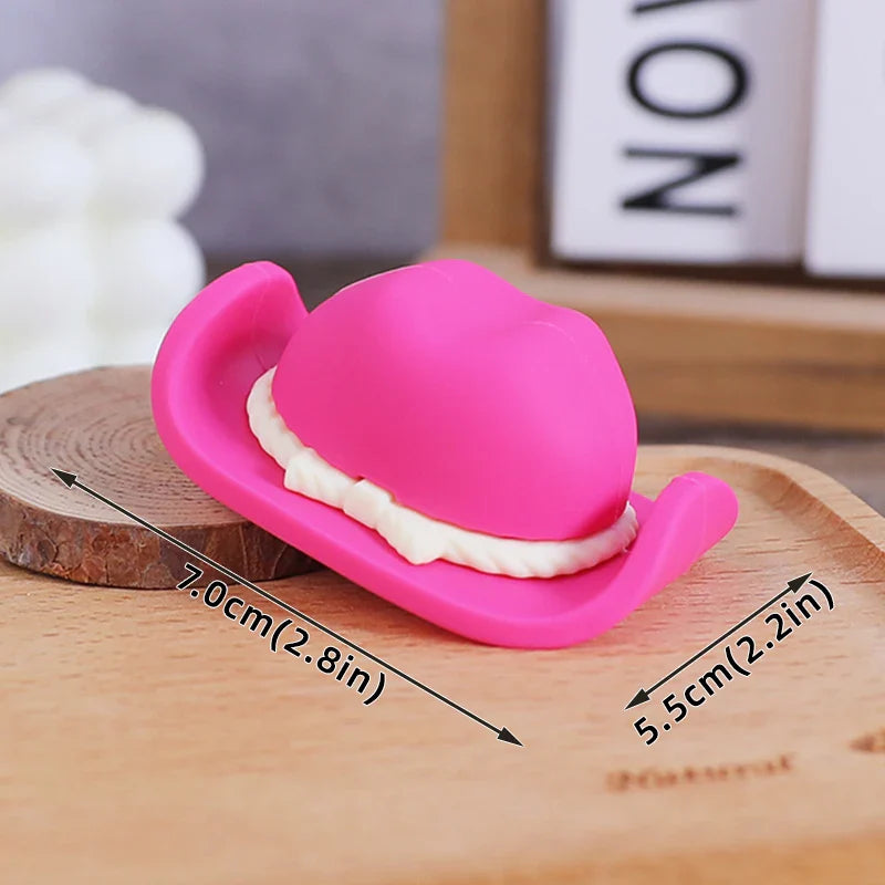 Chapeau de Cowboy rouge Rose, boules de bottes, décoration de gâteau, Cowboy de Cowgirl occidentale, décor de fête prénatale d'anniversaire, fournitures à thème de ferme occidentale