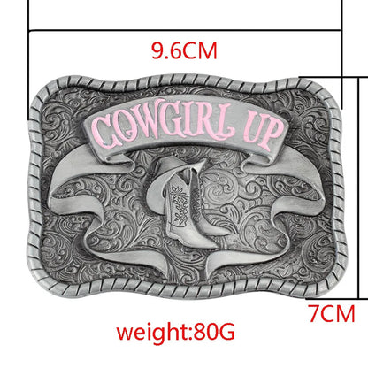 Cowgirl Up Belt Buckle A Girl with A Cowboy Dream Deserves It