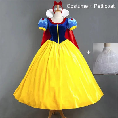 Robe de Princesse Blanche Neige Cosplay pour Femme, Costume de ixd'Halloween, Dessin Animé